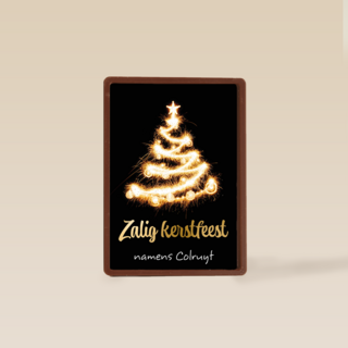 kerstkaart lichtgevende kerstboom zakelijk