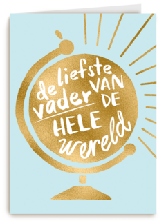 vaderdag kaart hip de liefste vader van de hele wereld