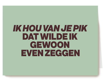 Ik hou van je pik andc