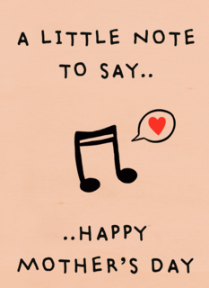 moederdag kaart hip a little note to say happy moeders day