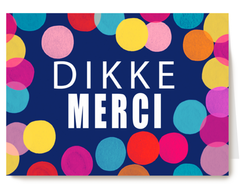 dikke merci met gekleurde confetti