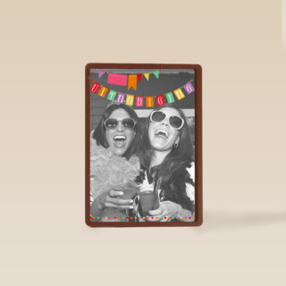 fotokaart uitnodiging vlaggetjes