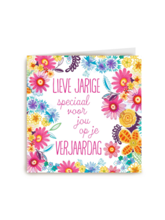 tekst omringd door mooie bloemen