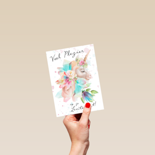 Veel plezier op je lentefeest unicorn