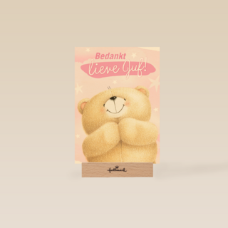 Bedanktkaart juf Bedankt lieve juf Forever Friends beer