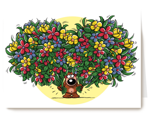 funny mail blanco bos bloemen