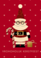 kerstkaart klassiek vrohoholijk kerstfeest