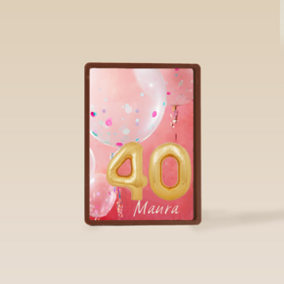 verjaardag kaart leeftijden 40 vrouw ballonnen