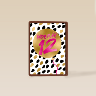 Verjaardagskaart Hoera 12 meisje