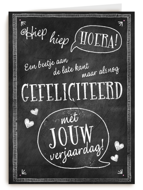schoolbord aan de late kant