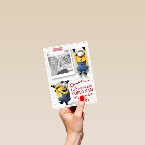 het leven zou saai zijn zonder minions kaart