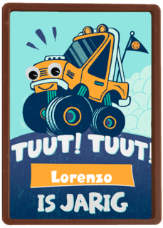 Verjaardagskaart megatruck tuut tuut