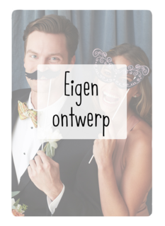 Fotokaart staand eigen ontwerp wit kader 1 foto