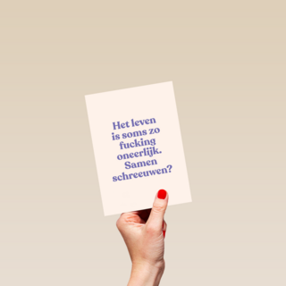 condoleance kaart andc het leven is soms zo fucking oneerlijk