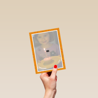 fotokaart blanco oranje omkader