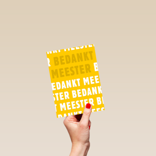 bedankt meester met deze gele kaart
