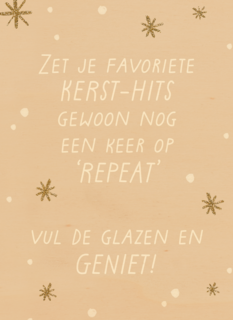 Kerstkaart Speciale momenten Zet je favoriete kersthits op repeat