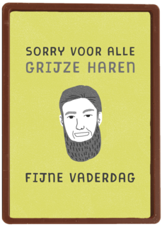 vaderdag kaart grijze haren