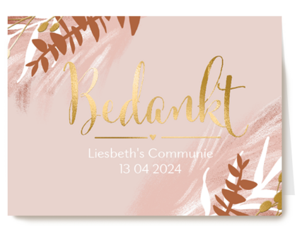 Bedankt voor het komen op mijn communie