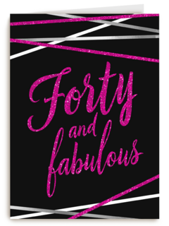 Verjaardagskaart leeftijden vrouw 40 and fabulous