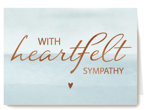 condoleance with heartfelt sympathy