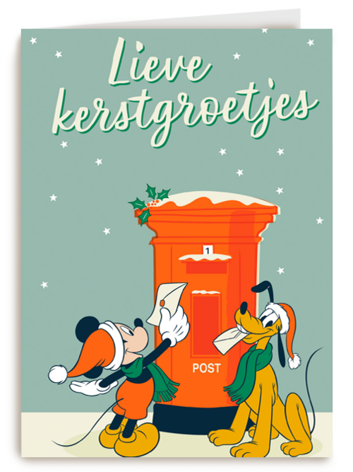 Lieve kerstgroetjes van mickey goofy