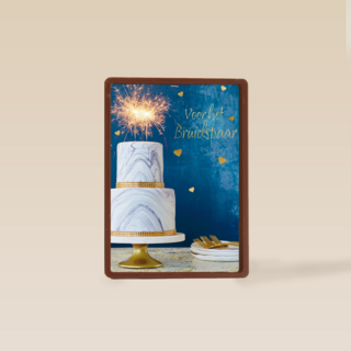 Trouwkaart Bruidstaart Voor het bruidspaar