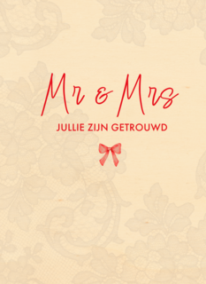 Mr Mrs jullie zijn getrouwd