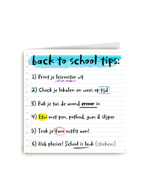 back to school tips