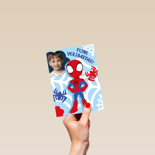 Fotokaart verjaardag spidey