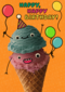 Verjaardagskaart ijsje Happy Birthday
