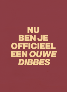 verjaardag kaart man ouwe dibbes
