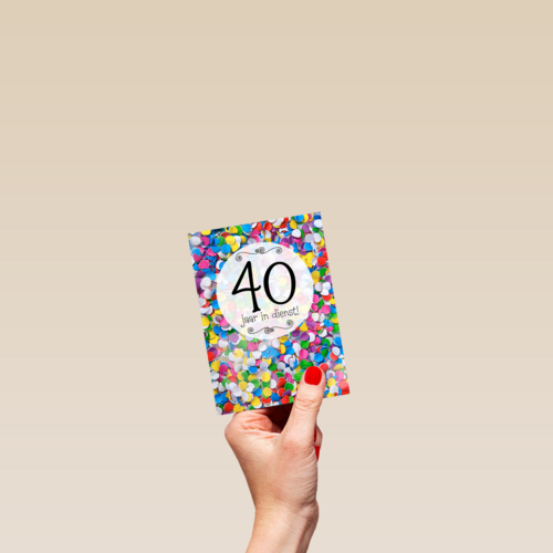 confetti 40 jaar in dienst