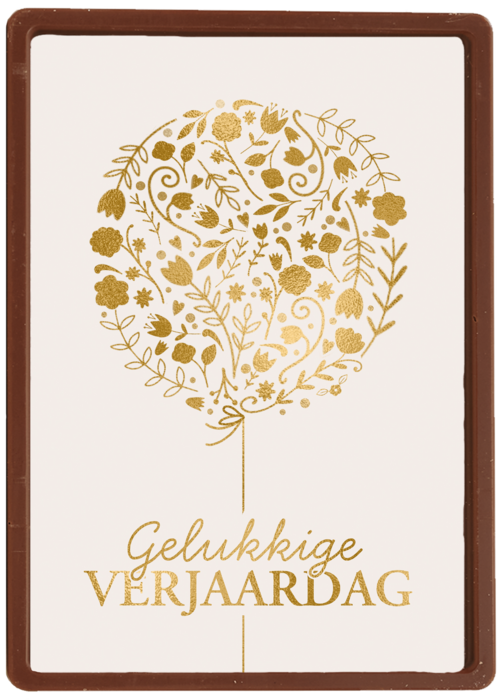 Gouden ballon met Gelukkige verjaardag