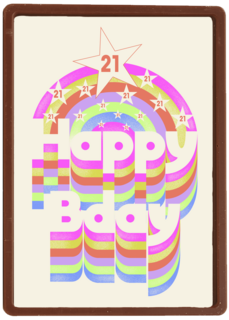 happy 21 bday met disco regenboog