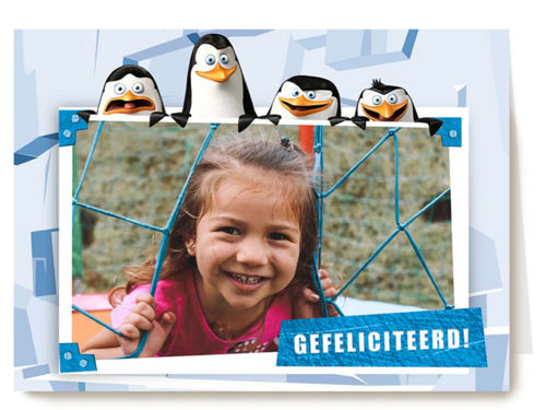Penguins verjaardag fotokaart