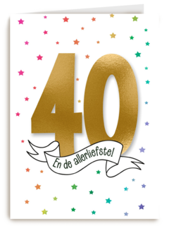 Verjaardagskaart 40 en de allerliefste