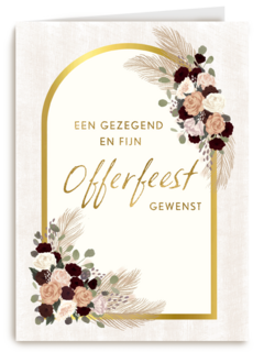 offerfeest kaart bloemen