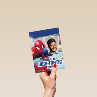 Spiderman fotokaart web tastic day