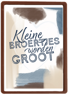 verjaardagskaart met kleine broertjes worden groot