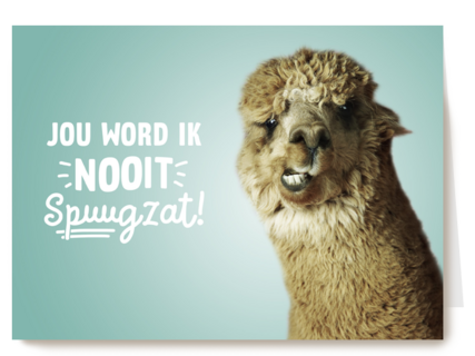 jou word ik niet spuugzat