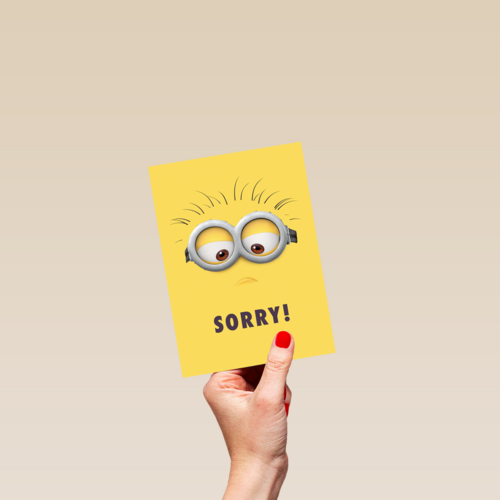 Sorry kaart Minions met Bob