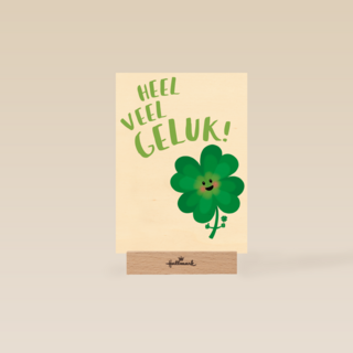 klavertje 4 wenst je veel geluk