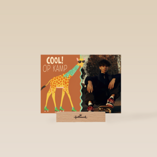 Giraf Cool Op Kamp fotokaart