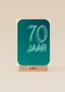 Verjaardagskaart 70 jaar blauw groen