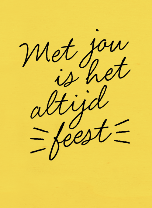 Verjaardagskaart man vrouw Met jou is het altijd feest