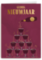 nieuwjaarskaart met champagnetoren