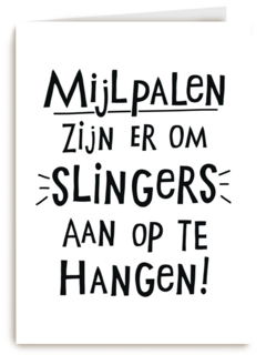 quote kaart mijlpalen zijn er om slingers aan op te hangen