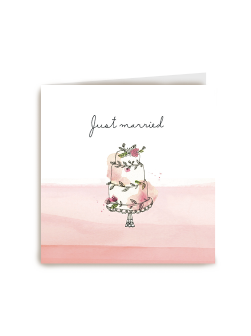 watercolor just married