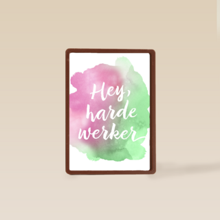 harde werker op aquarel